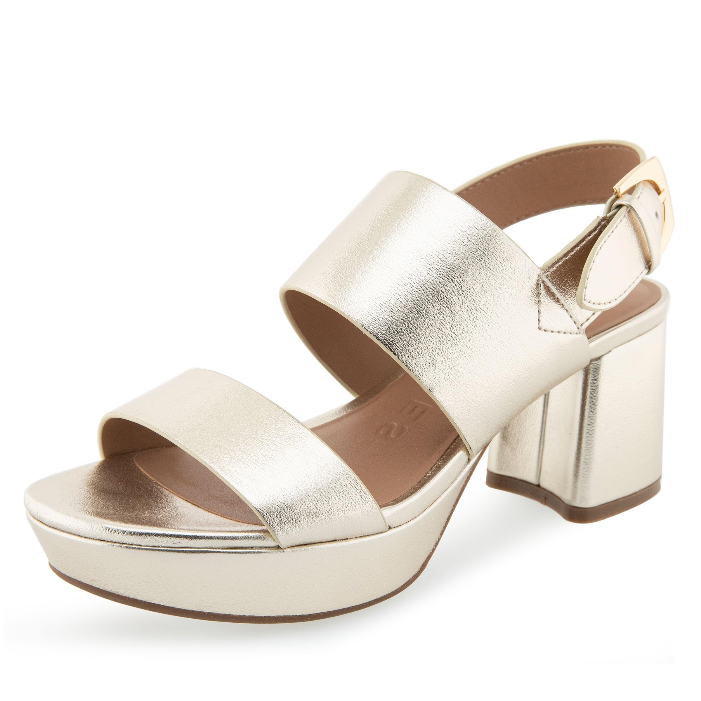 Aerosoles Women's CAMILIA Platform Sandal, Soft Gold PU, 9.5W Image