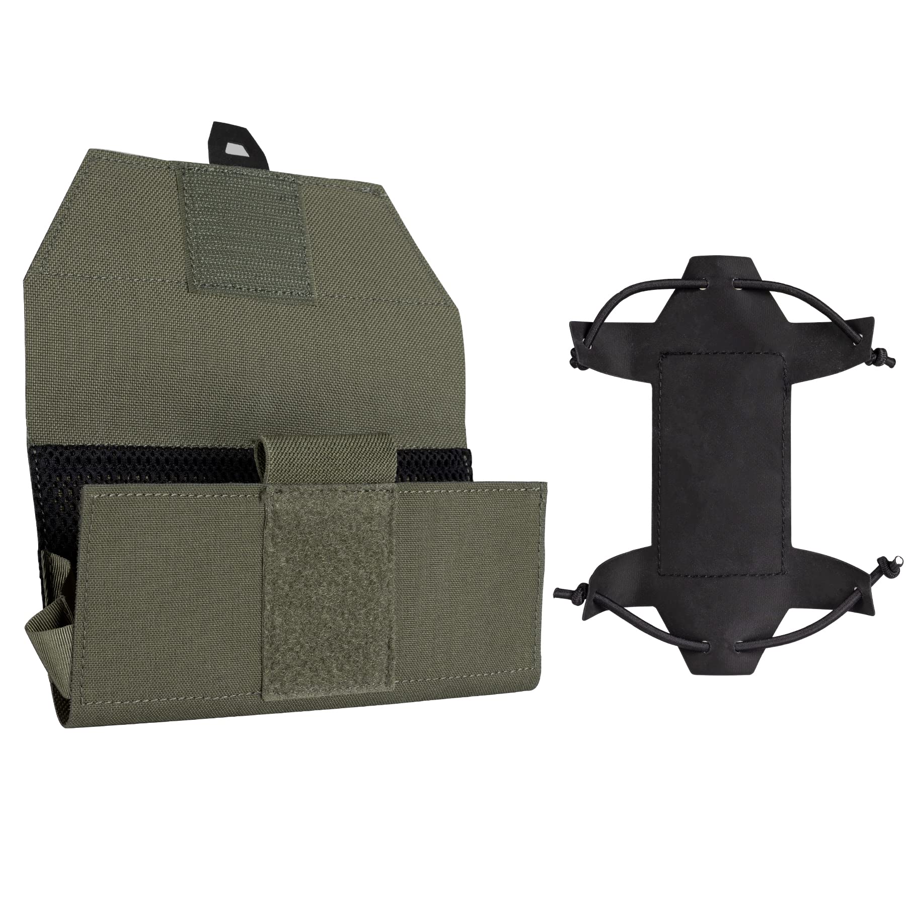 IDOGEAR Tactical Molle Phone Pouch camo Chest Cell Phone Holder for Vest Molle Plate Utility Military Small Pouch Phone Carrier Universal Screen Size 4.7''-6.8'' (Ranger Green)