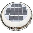 Remington Solar Dual function Solar Powered Vent/fan with back up battery for Boats, RV’s and Sheds (9 x 9 x 4.75 in.) Dual function - Solar Vent/Fan with No Noise – Covers up to 500 Cu. Ft