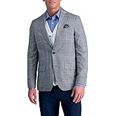 Haggar Mens Slim Fit Plaid Pattern Sport Coat Blazer