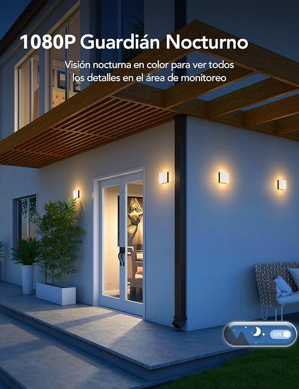 2PCS Camara Vigilancia WiFi Exterior Solar con Bateria Sin Cables — foto 4 de 8