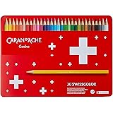 Lápis de Cor Aquarelável, Caran D'Ache, Swisscolor, 1285.730, 30 Cores