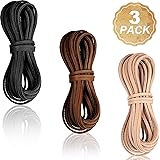 16.5 Yards 3 Bundles Natural Flat Leather Cord