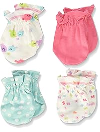 Gerber Baby Girls' 4 Pack Mittens