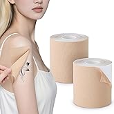Udefineit 2 Rolls Tattoo Cover Up Tape, 3" x16.4Ft Cuttable Tattoo Tape Cover Up, Sweat-Resistant Light Skin Tone Invisible Concealer Scars & Tattoos Birthmarks Sticker, Tattoos Patches, Light Beige