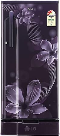 LG 188 L 3 Star Direct Cool Single Door Refrigerator(GL-D191KPOW.APOZEBN, Purple Orchid, Base Stand with Drawer,Smart Inverter Compressor)