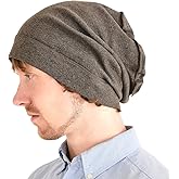 CHARM Mens Slouch Beanie Hat - Womens Organic Cotton Hipster Chemo Slouchy Cap
