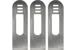 3-pack of Replacement Block Plane Irons Fits Low Angle Block Planes Including Stanley Bailey 6-1/4 in Contractor Grade Low Angle Block Plane 12-960 and Caliastro No. 60-1/2 Low Angle Block Plane