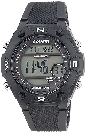 sonata grey dial digital watch