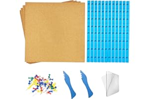 ARTIMUSES Stained Glass Supplies Kits, 4 x Heat Resistant Stained Glass Work Surface, 12 x 12" Layout Blocks for Stained Glass Panels, and 100 x Push Pins