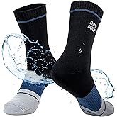 DRYMILE Slim Waterproof Socks, Soft Charcoal Yarn, Optimized Breathability & Odor Control, All-Season Outdoor Activities-Crew