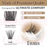 LASHVIEW Lash-Extension-Clusters 168pc D Curl Lash Clusters Natural Look view 2