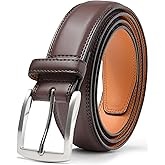 Carlo Fellini Belts For Men - Men's Dress Belt - Hand Made 100% Cow Leather Belt For Men
