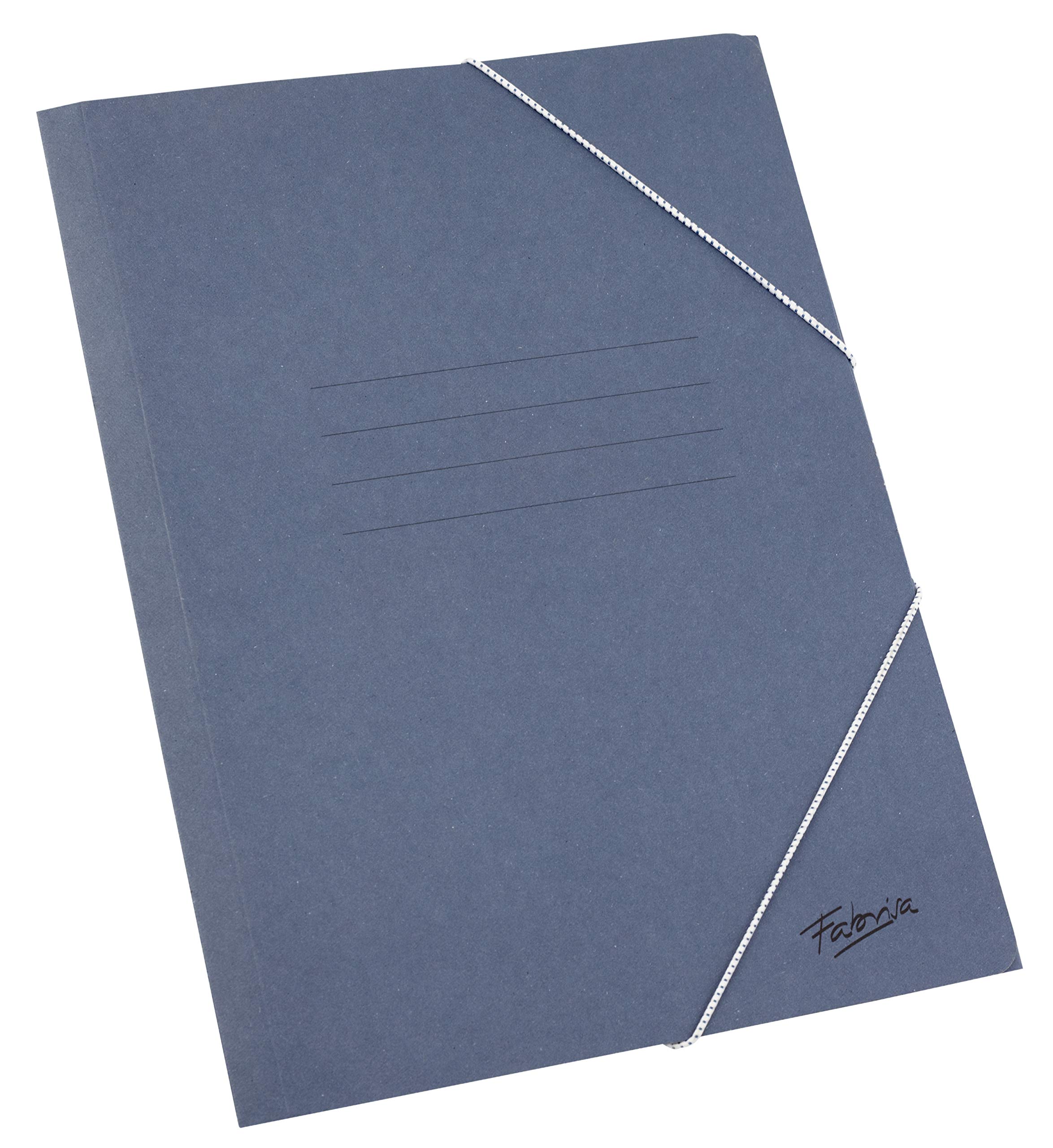 25 Classic Folders Folio Size with Flap Blue