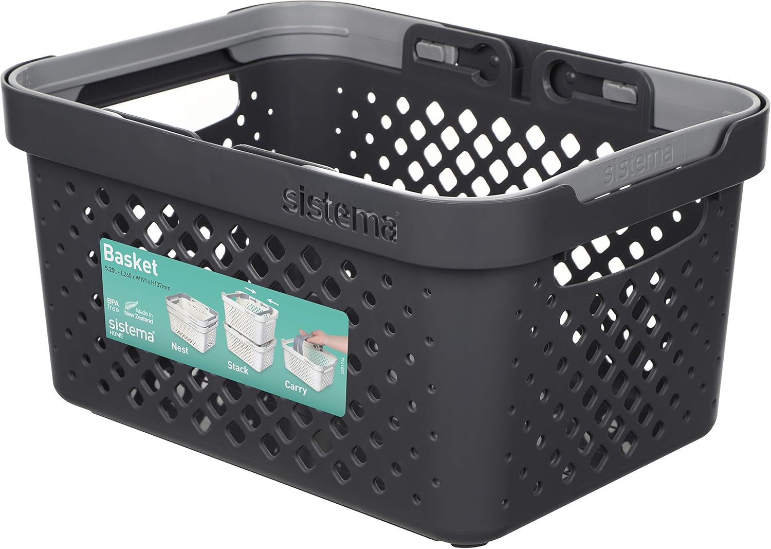 Sistema 5.25L Charcoal Basket, Polypropylene, 5.25 Litre Amazon.co.uk