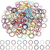 JJUNW 200 Pcs Colored Jump Rings, 10mm Iron Metal Jump Rings Close, Jump Rings O Ring Connectors for Jewelry DIY Earring Necklaces Bracelet Making