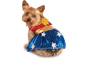 DC Comics: Wonder Woman Pet Costume for For Dogs or Cats by Rubies, Medium