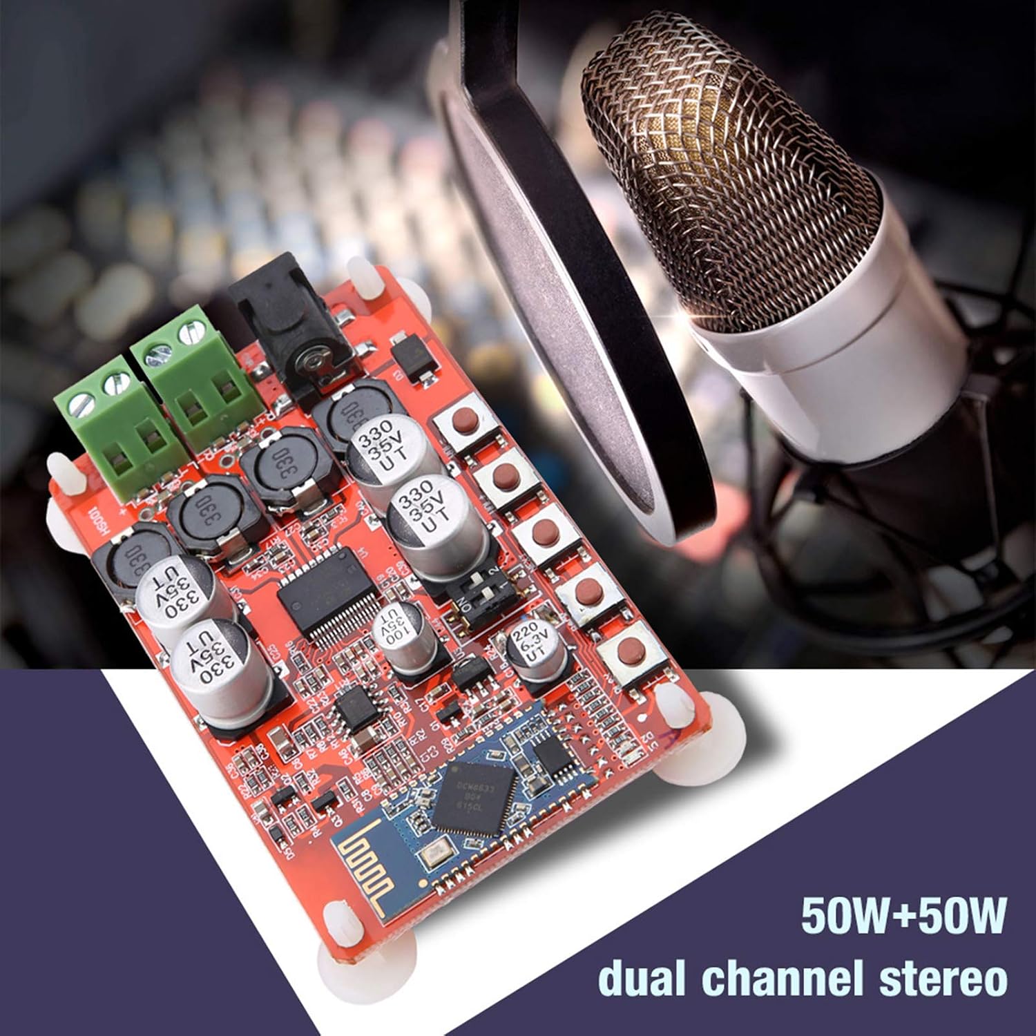 Bluetooth Stereo Amplifier Module TDA7492P 50W x 2 Dual Channel Wireless Audio Amplifier for Boomboxes Robotics Speakers Radios - Image 5