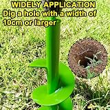 Yur1help 10cm x 40cm Garden Spiral Auger Drill Bit Set for Bulbs view 3