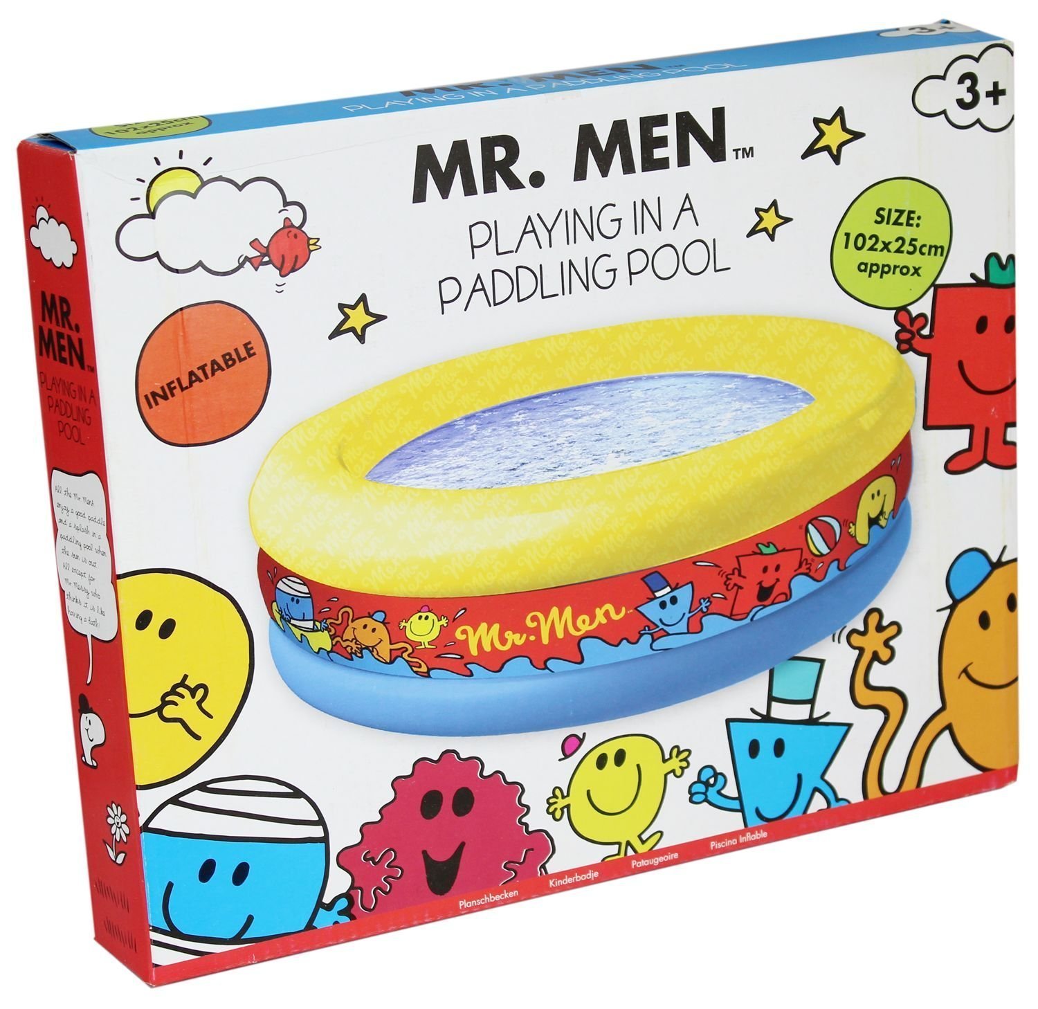 Mr Men Childrens Inflatable Playing In A Paddling Pool 102 X 25 X Cm Garden Outdoors Swimming Pools Cate Org