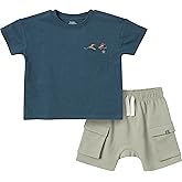 Modern Moments by Gerber baby-boys 2-piece Top & Cargo Short Set