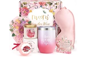 MEIGBFR MEGBFR Mother's Day Gifts for Mom from Daughter Son, Mothers Day Gifts Basket Mom Birthday Gifts Set Pink Best Mom Ever Gifts Idea for New Mom Wife Sister Friend 1th Mom Pink