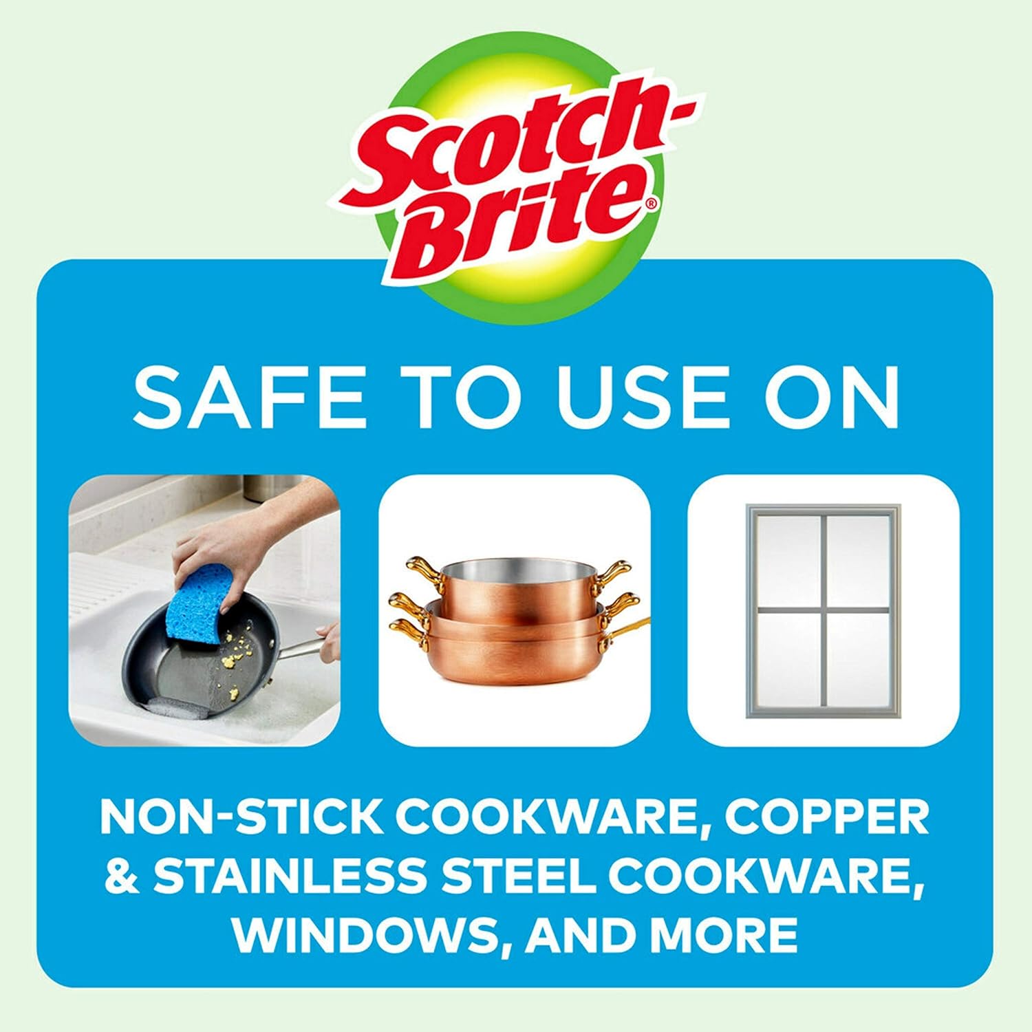 Scotch-Brite Scrub Dots Non-Scratch Scrub Sponge, 6 Scrub Sponges: Health & Personal Care
