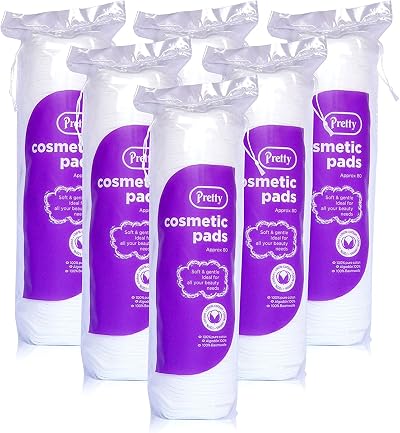 Pretty 480 Cosmetic 100% Pure Cotton Wool Pads Discs Face Nails