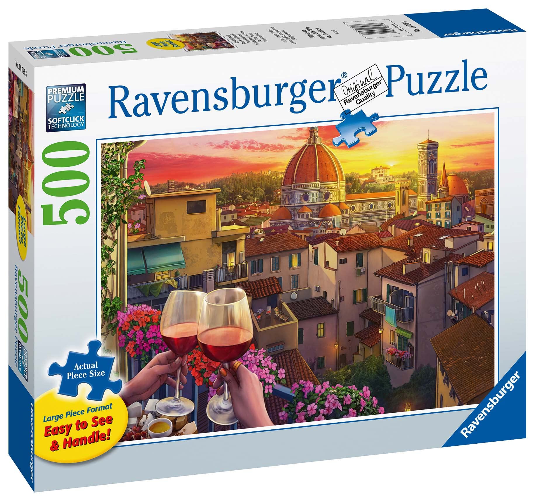 Ravensburger Cozy Wine Terrace 500 Piece Jigsaw Puzzle for Adults & Kids Age 10 Years Up [Amazon Exclusive]