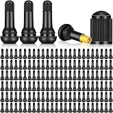 Tallew 150 Pieces TR413 Tire Valve Stems, Rubber Snap-in Tubeless, Black | for 0.453 Inch Rim Holes Car Tubeless Tires, Standard Length Replacement, Bulk for Auto Repair Shops, Black Snap in Design