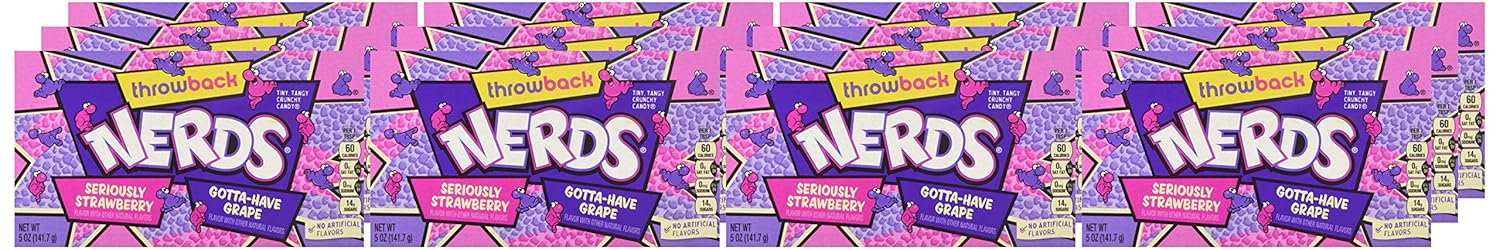 Nerds Grape & Strawberry Candy Theater Box, 5 Ounce, Pack of 12 : Grocery & Gourmet Food