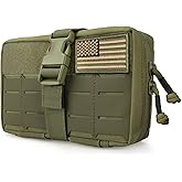 LIVANS Tactical EMT Admin Pouch, Rip-Away Molle IFAK Pouch Tear-Away First Aid Kit Medical Kit Bag Utility Tools Organizer Quick Release Design