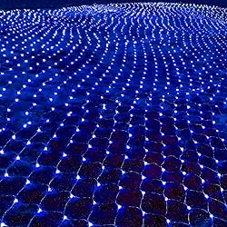 198 LED Blue Net Lights Outdoor Mesh Lights 9.8ft x
