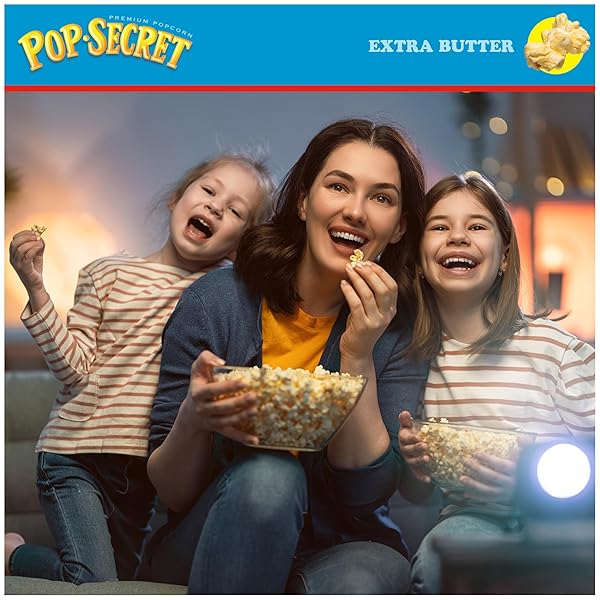 POP SECRET MICROWAVE POPCORN, EXTRA BUTTER FLAVOR, 3.2 OZ SHARING BAGS, 3 CT