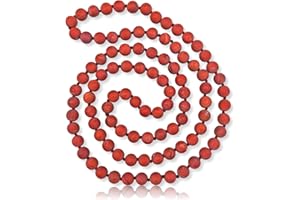 MGR MY GEMS ROCK! 7-8MM 36 Inch Long Matte-Finish Genuine Semi-Precious Stone Endless Infinity Opera Length Hand Beaded Mala Chakra Strand Necklace for Women or Men.