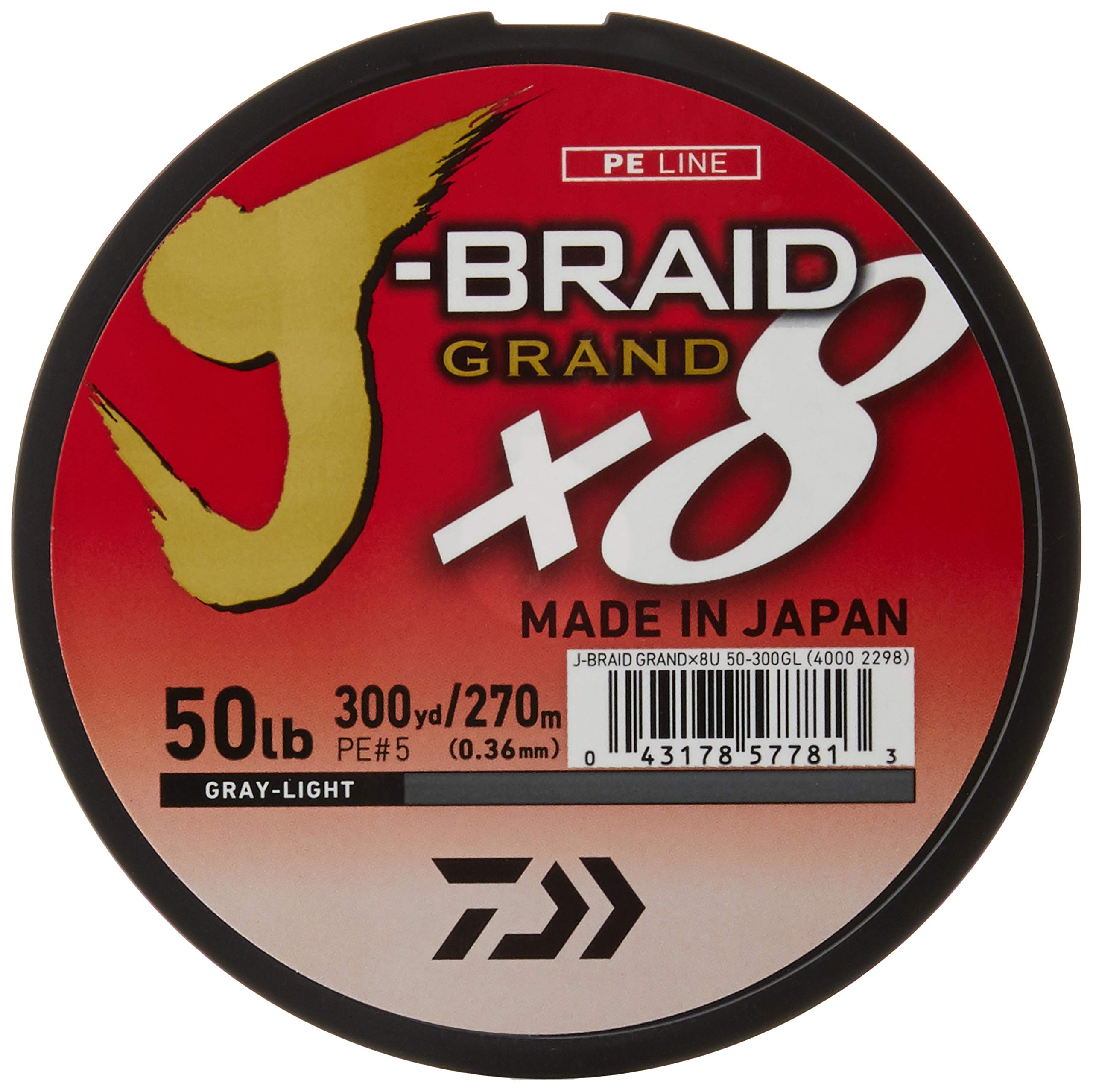 J-BRAID GRAND 8X 300YDS FILLER SPOOL GRAY LIGHT — image 1