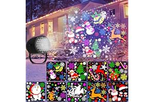 KABCON Christmas LED Projector Lights, Landscape Rotating Projector Lamp for Indoor Holiday Christmas Night Disco Party