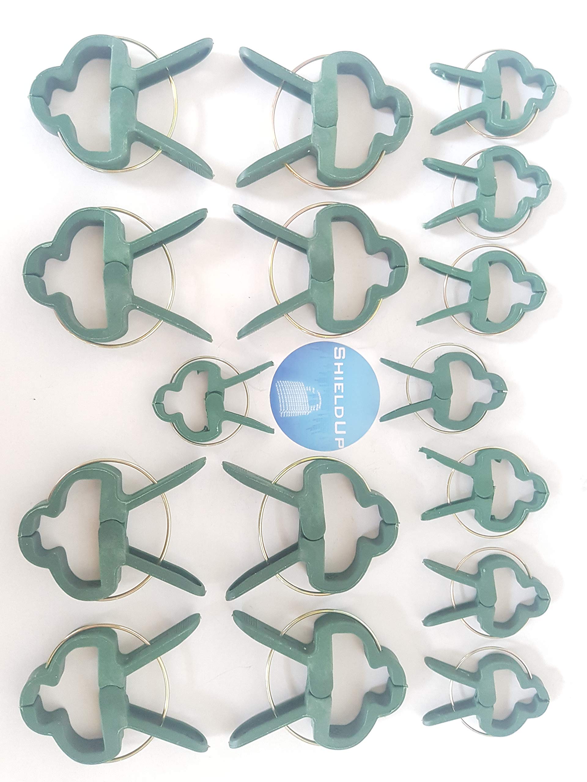 ShieldUp Garden Plant Clips - Spring-loaded Support Clips - Pack of 16
