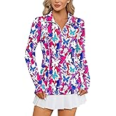 LOMON Women Long Sleeve Shirts Sun Protection 1/4 Zip Summer Quick Dry Hiking Shirts Quarter Zip Pullover for Women