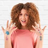 FabLab Glitter Tattoos Kids Craft Kit | 28 Stencils 4 Bio-Glitter Colours | view 7