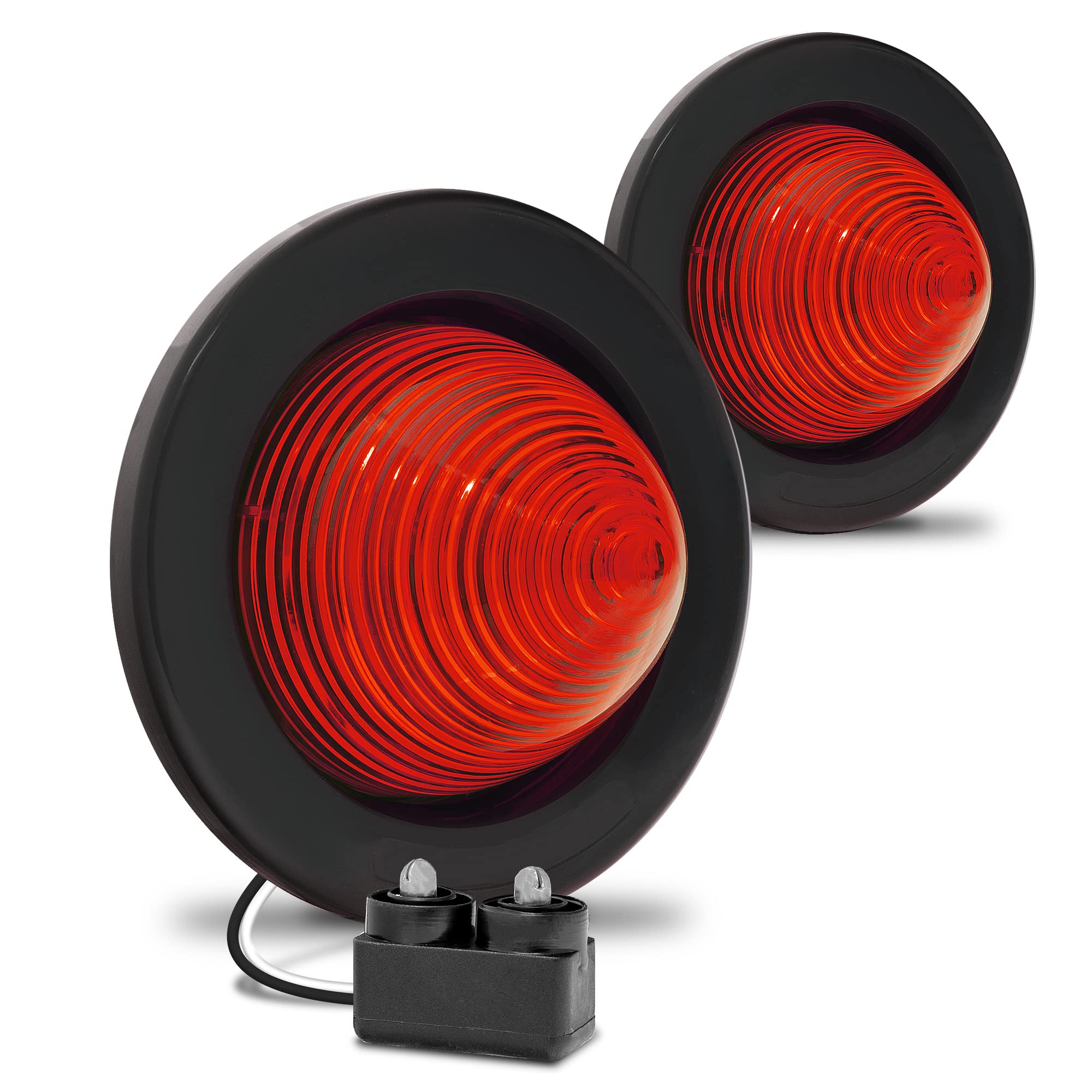 Mua TRUE MODS 2pc 2.5 Inch Round Red Beehive LED Boat Trailer Marker ...