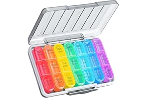 Zoksi Moisture-Proof Pill Organizer 3 Times a Day, Sealed Weekly Pill Box 7 Day, Large Daily Pill Box Organizer, Travel Medicine Organizer, Portable Pill Container with 21 Compartments to Hold Meds
