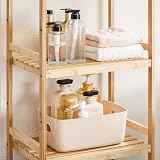 SONGMICS 3-Tier Bamboo Storage Rack Natural 45x31.5x80 cm BCB073N01 view 3