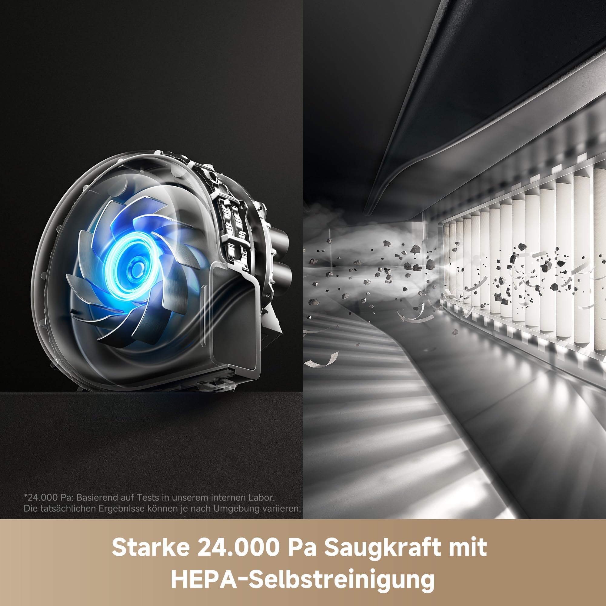 Mova V50 Ultra Complete Saugroboter mit Wischfunktion 24.000 Pa, 6cm Hindernisüberwindung, Liftable Navigation+RGB AI+LED, DuoSolution System, 80℃ Heißwasserwäsche & 63℃ Selbsttrocknung, Tricut Bürste 5