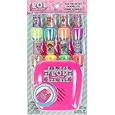 L.O.L Surprise! 8 pc Non Toxic Nail Polish Set for Kids with Nail Dryer | Peelable Nail Varnish Kit for Ages 3+ by Townley Girl
