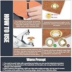 1004Pcs Grommet Tool Kit with Case, 1/4