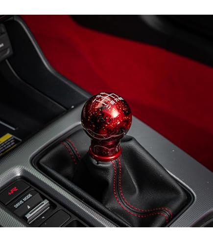 Amazon.com: Red Leather Shift knob 6 Speed for Honda CRZ Type R
