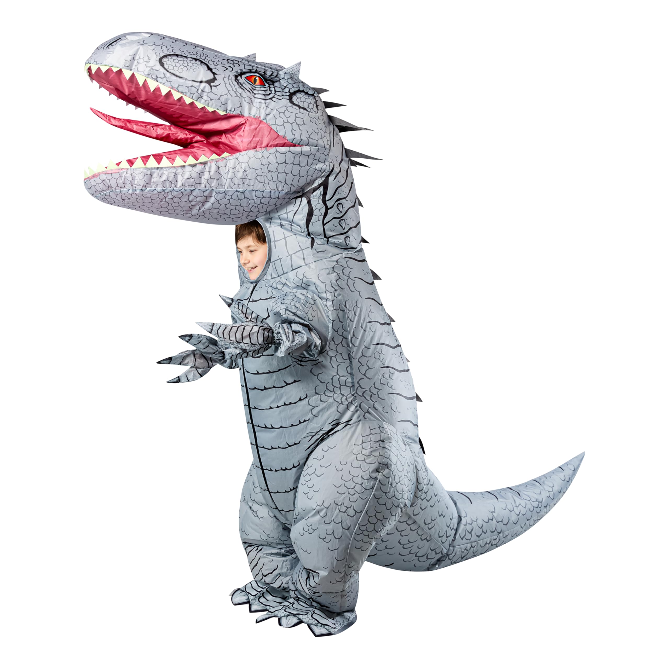 Photo 1 of Rubies Fun Inflatable Indominus Rex Kids Inflatable Costume with Battery Powered Fan, One Size