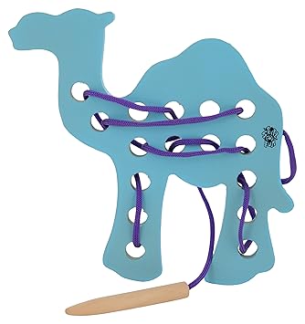 Skillofun Wooden Sewing Toy Camel, Multi Color