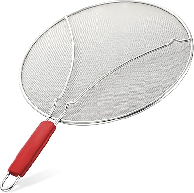 Zulay Large 29CM Frying Pan Splatter Screen - Stainless Steel Grease Guard